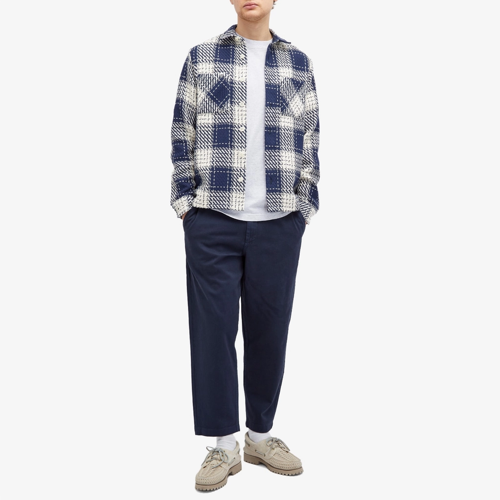 Wax London Men's Whiting Beatnik Overshirt Marine